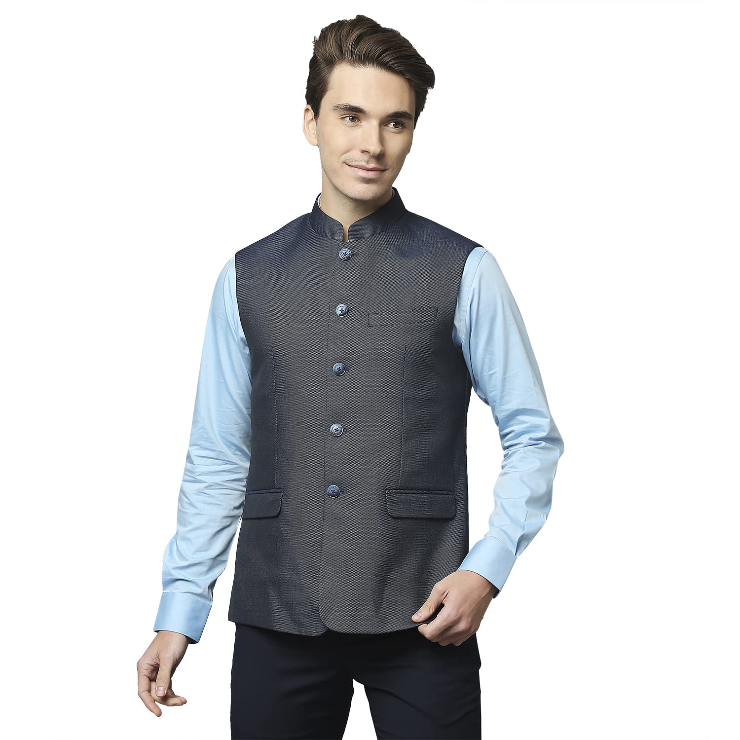 park avenue Dark Petrol Waistcoat-picture-15