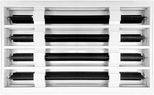 Miniatura 2 de Cubierta de ventilación de CA moderna de 14x8 - Ventilación de aire blanca decorativa - Difusor de ranura lineal estándar - Rejilla de registro para