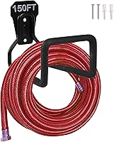 Vista 2 de 2 piezas de soporte de manguera resistente para almacenamiento de manguera de jardín, soportes de manguera de agua negra para montaje en pared