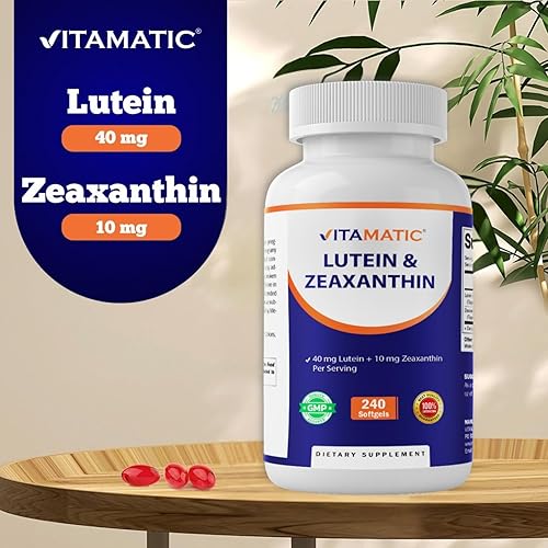 Miniatura 5 de Vitamatic Luteína 40mg con zeaxantina 10mg, suplemento de apoyo para la salud ocular, 240 cápsulas blandas