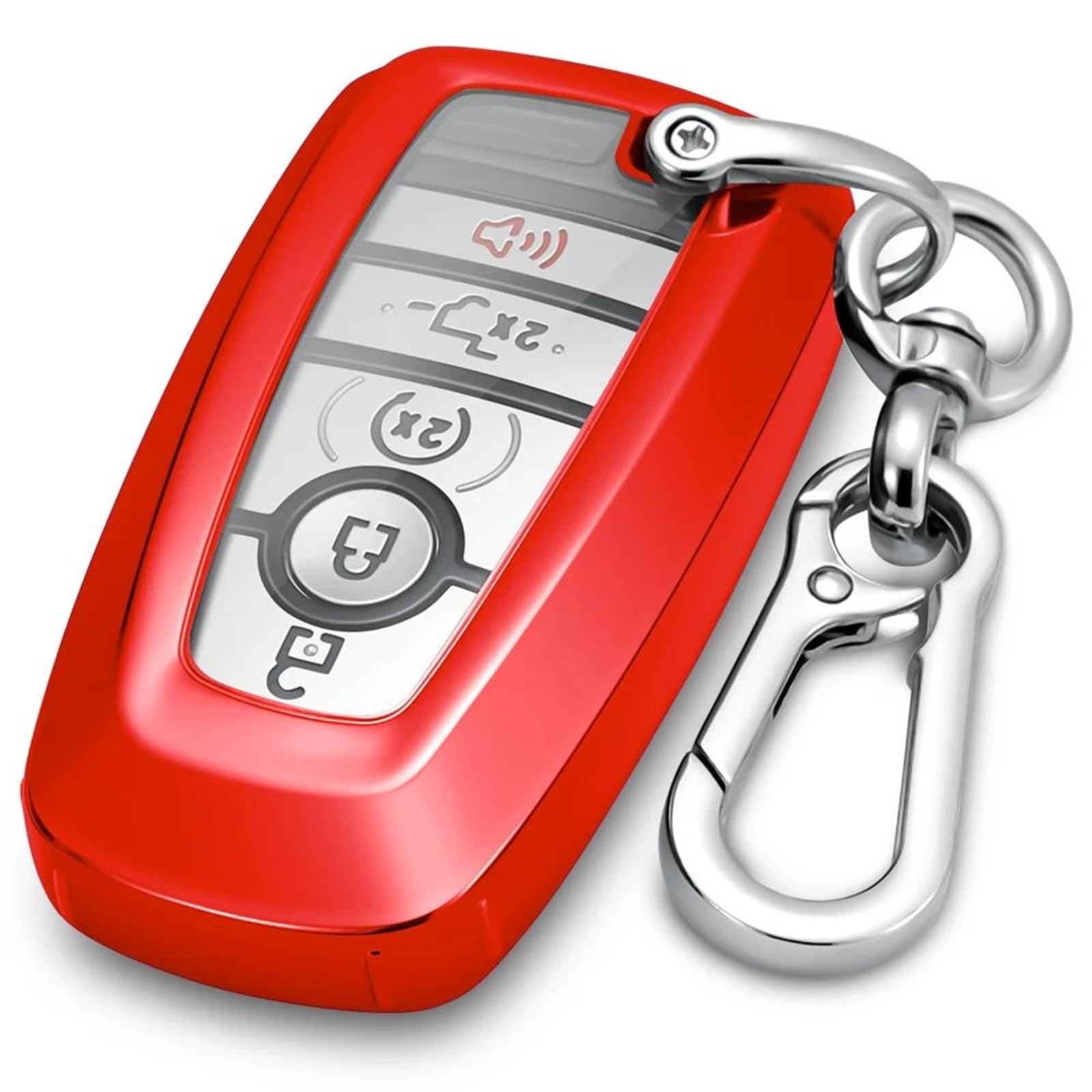 Coque clé Ford usée ? Protégez votre télécommande 5 boutons en rose - 3