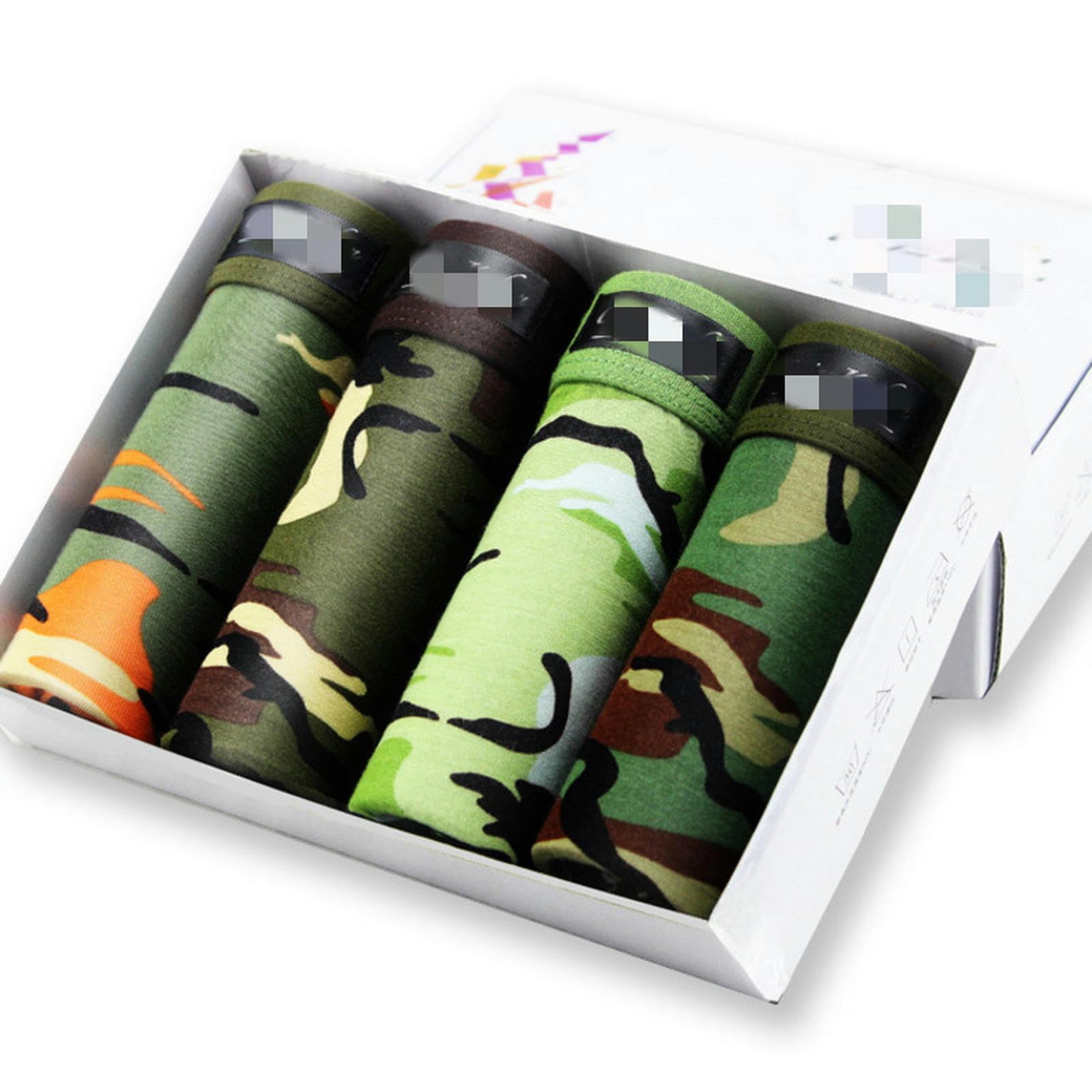 NOGRAX Boxer Uomo Cotone 4 Pz/Lotto Camouflage Boxer Uomini Biancheria Intima Uomini Pantaloni Modali Boxershorts Biancheria Intima Boxers Hombre Underpants Uomini