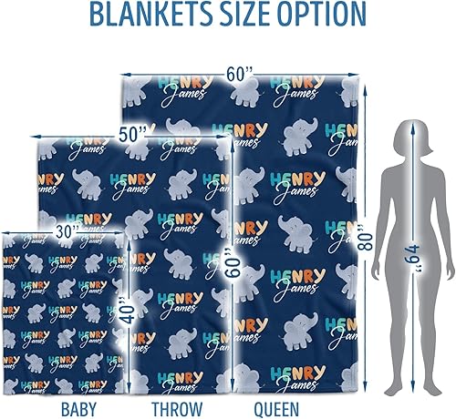 Miniatura 97 de Mantas de bebé personalizadas para niños, manta de bebé de elefante, manta de elefante bebé, manta de bebé personalizada, manta de bebé azul, mantas