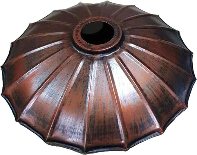 DC VOLTAGE Retro Stijl Metalen Gemakkelijk Fit Industriële Plafond Hanglamp Schaduw LED Restaurant Loft Zwarte Lamp Schaduw Keuken Koffiewinkel Kroonluchter E27 Base (Rustiek Rood)