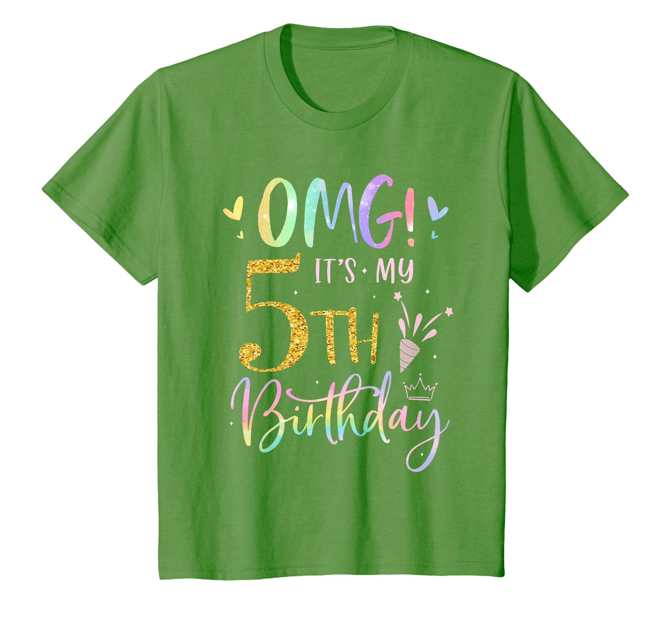 OMG It's My 5th Birthday Girls Gifts Five 5 Year Old Bday T-Shirt