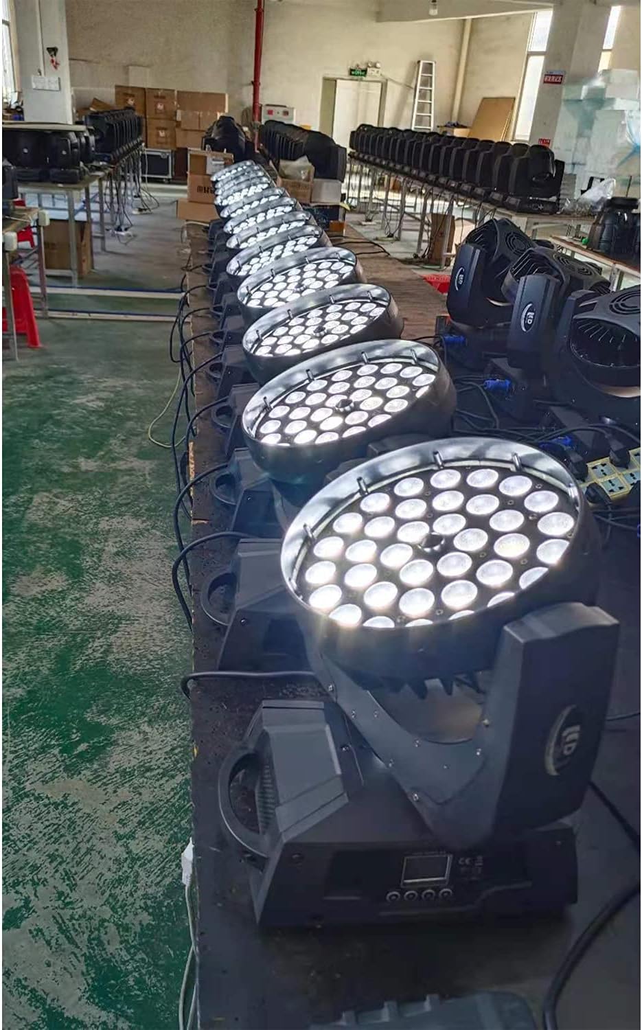 JUNMAN 36x12W RGBW 4 in 1 Led Moving Head Zoom Light DJ Disco Stage Wash Lights DMX512 16 Channels for Party Wedding Event Lighting