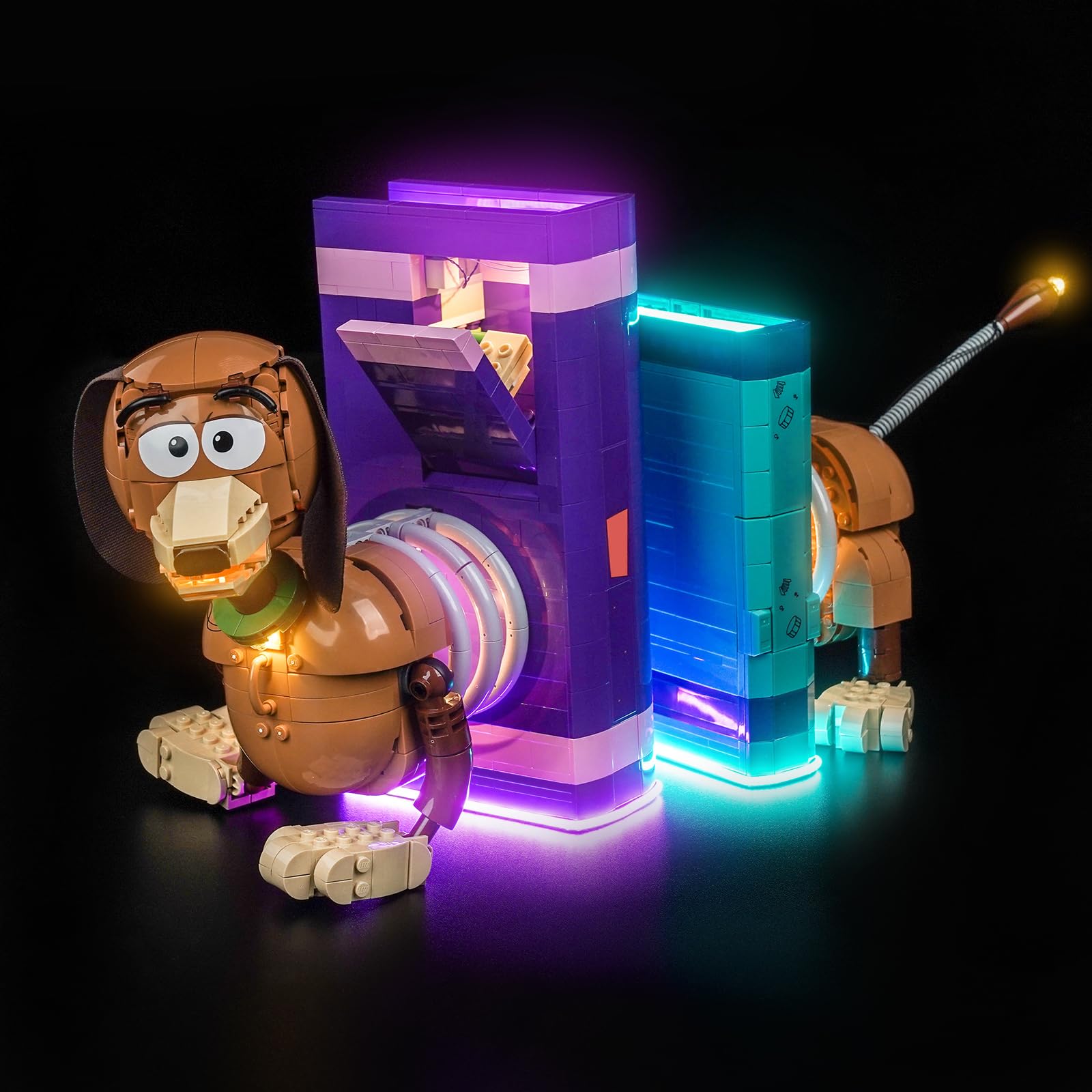 LocoLee Light kit Compatible with Lego 43301 Toy Story Slinky Dog Bookends, Still Holds Books, LED Lighting Accessories for LEGO Slinky Dog for Display Collectors- Not Actual Model Only Lights