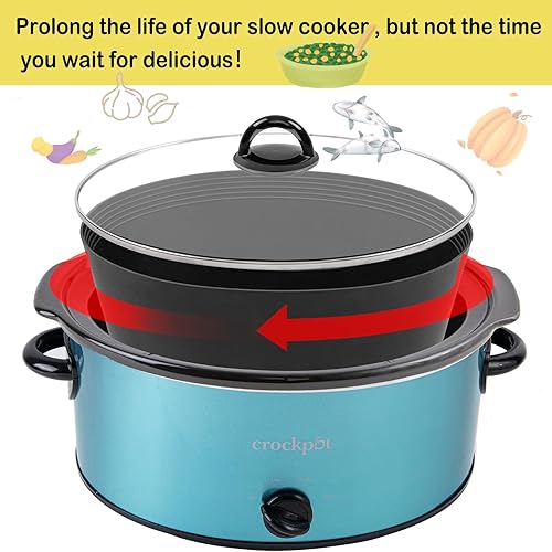Miniatura 5 de Revestimientos de cocción lenta para olla Crock-Pot de 7 a 8 cuartos de galón ovalada, reutilizable y a prueba de fugas, apto para lavavajillas,