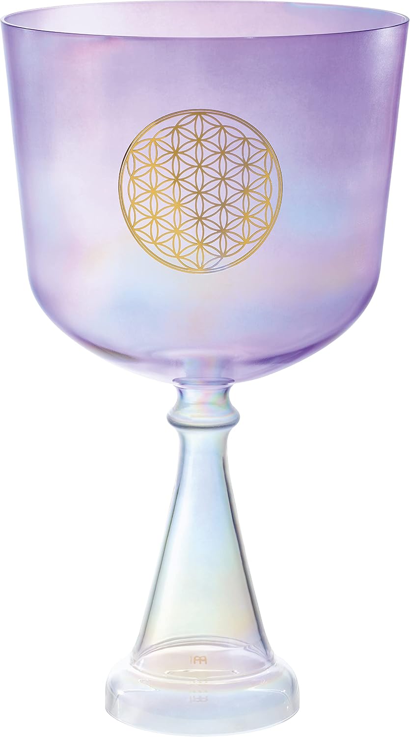Crystal Singing Bowl Chalice, High-purity Quartz 440 Hz Tuning — for Meditation, ASMR, Chakra Healing, Sound Therapy or Yoga, 2-YEAR WARRANTY