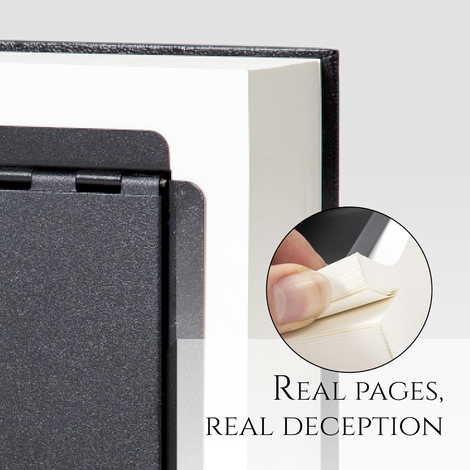 Fake Book Box - Small Safe Box with Combination Lock - Hidden Safe in Plain Sight - Diversion Safes - Secret Safes (Darkest Art) (Large)