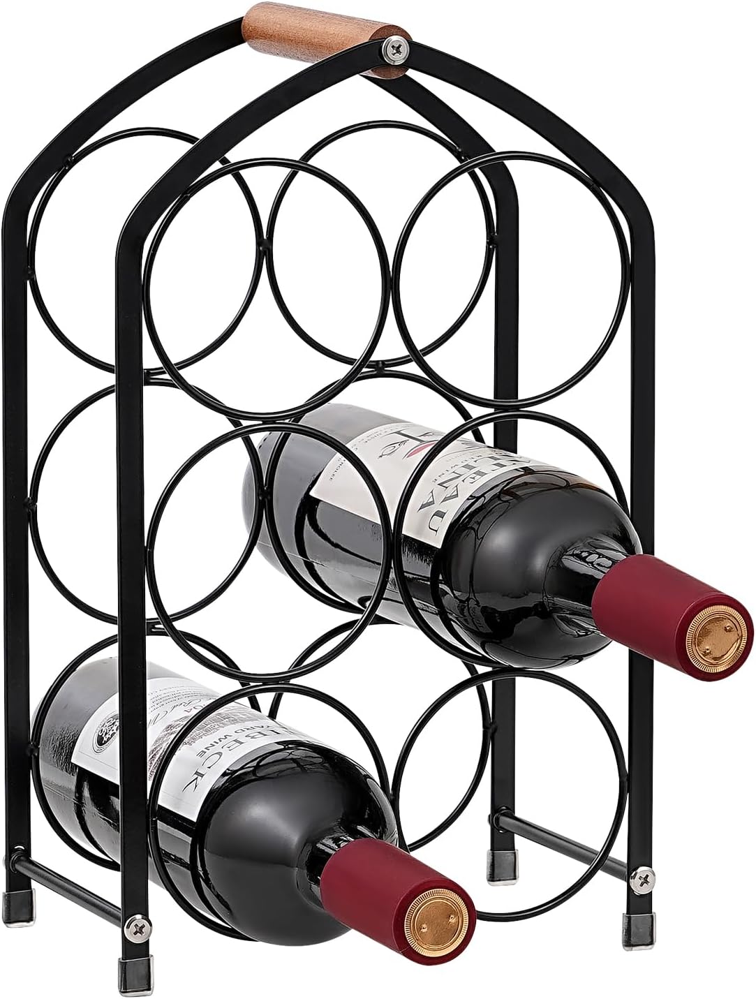 Amazon.com: Tocemei Small Wine Racks Countertop. Stylish Wine Holder ...