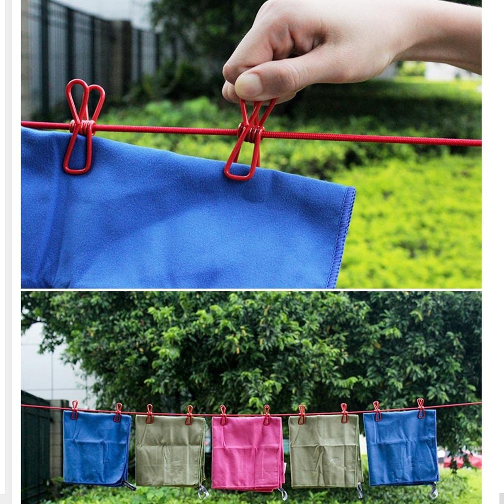 Outdoor Camping Tent Lamp Chain Clothesline with 12 Clamp Clips Hook Blue Amazon.in Home