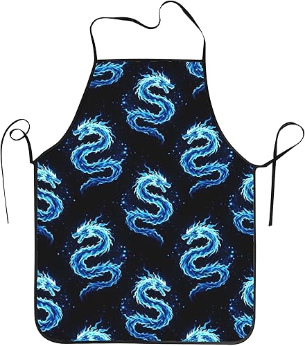 Delantal de cocina unisex resistente al aceite al agua de poliéster babero de cocina para mujeres, hombres y adolescentes