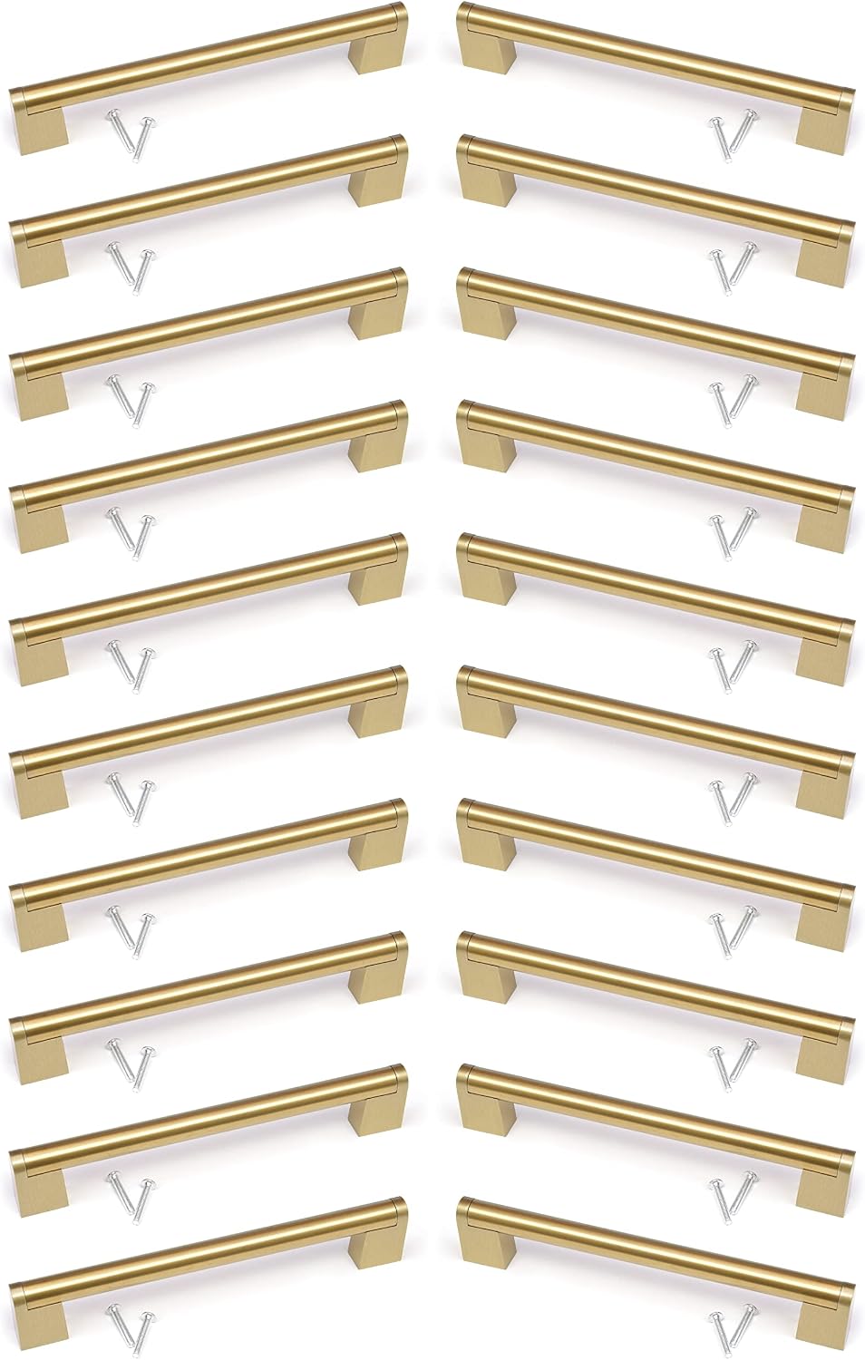 BSM Marketing Gold Finish Kitchen Cupboard Cabinet Boss Bar Door Handle Knob (20, 209mm)