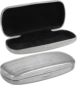 Hifot Metal Glasses Case Hard Shell, Aluminum Spectacles Box Eyeglass Sunglasses Case for Men Women Kids, Reading Glasses Holder