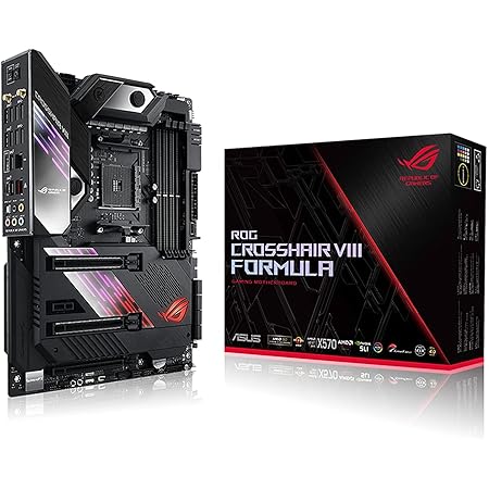 ASUS ROG X570 Crosshair VIII Formula AM4 Zen 3 Ryzen 5000 & 3rd Gen Ryzen ATX Motherboard with PCIe 4.0, on-Board WiFi 6 (802.11Ax), 5 Gbps LAN