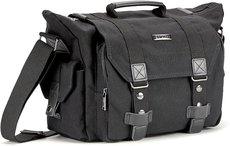 Evecase Extra Large vászon fotós táska DSLR kamerához laptop rekesszel és esővédővel