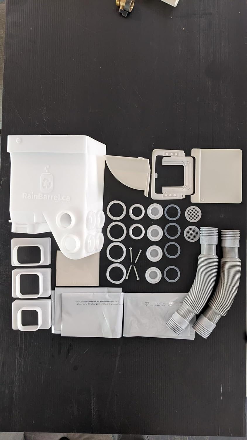 Best Downspout Diverter Rainwater Harvesting & Collection, Self-Flushing, Prevents Clogs, Fits 2-5/8 x 2-5/8, 2×3, 3x3, 3×4, up to 5x5 & Round Downspouts.