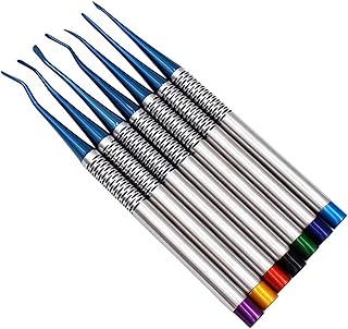 Set of 7 Stainless Steel Premium Dental Proximators/Elevator, Dental Lift Elevator Curved Root Elevator Dentist Dental Instruments Set for Dental Hospital