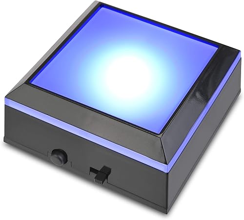 ASENTE Base de exhibición iluminada LED, ilumina y muestra tu arte de cristal, esculturas y mucho más. Perfecto para vidrio, trofeos y