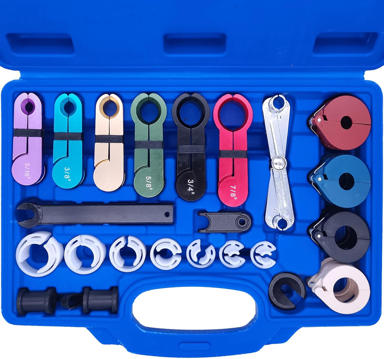 YCTMALL Quick Disconnect Tool Kit, 22PCS, Kit for Fuel Line, Transmission Oil Cooler Line-AC Line-Air Conditioning Disconnect, Includes Scissor Type Remover, Compatible with Most Ford Chevy GM Models : Automotive