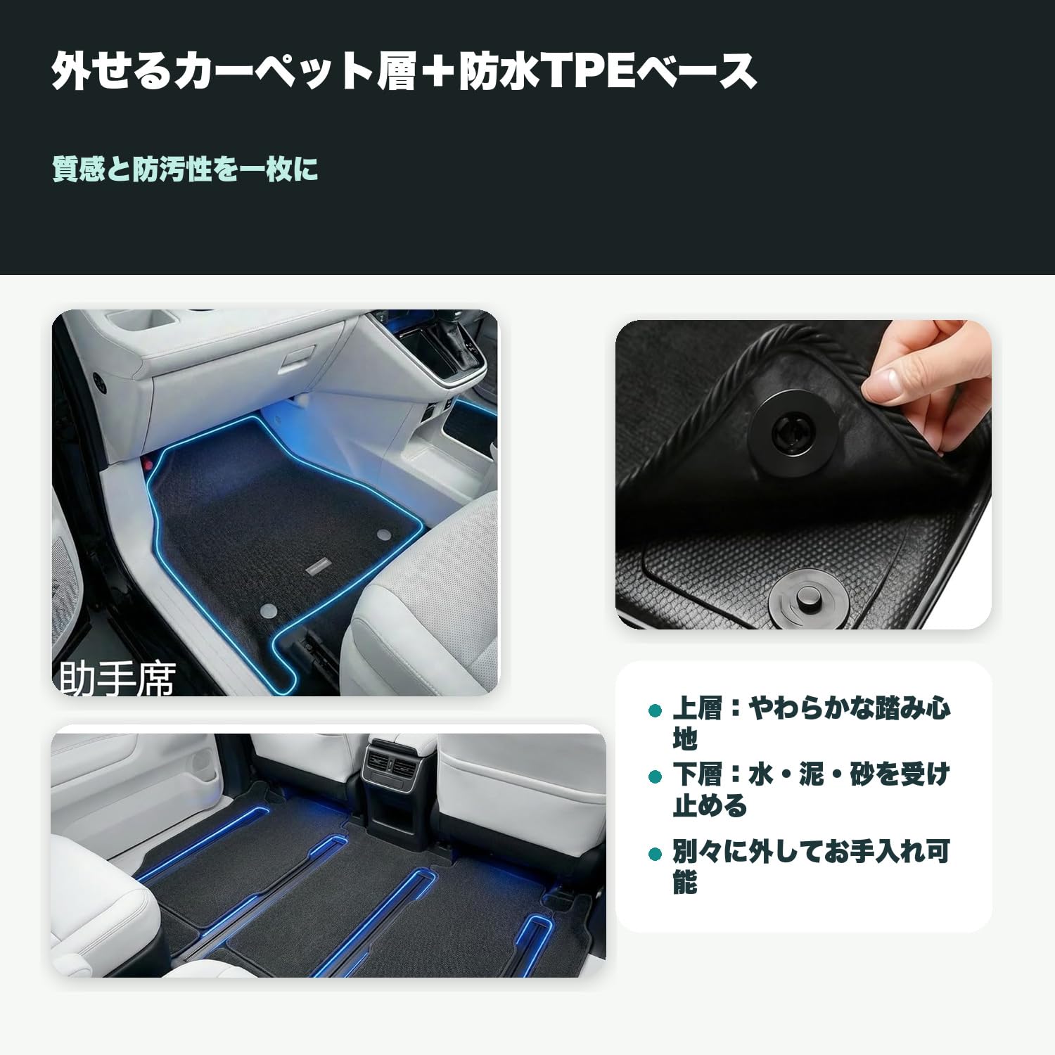 Amazon | HLIFE トヨタ ノア 90系 フロアマット ヴォクシー90系 7人