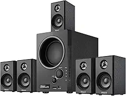 Elimavi Sistema de som surround 5.1 com sistema estéreo subwoofer de 13 cm para casa com alto-falantes de home theater de médio alcance de 6,3 cm, sistema de alto-falantes domésticos com entradas de