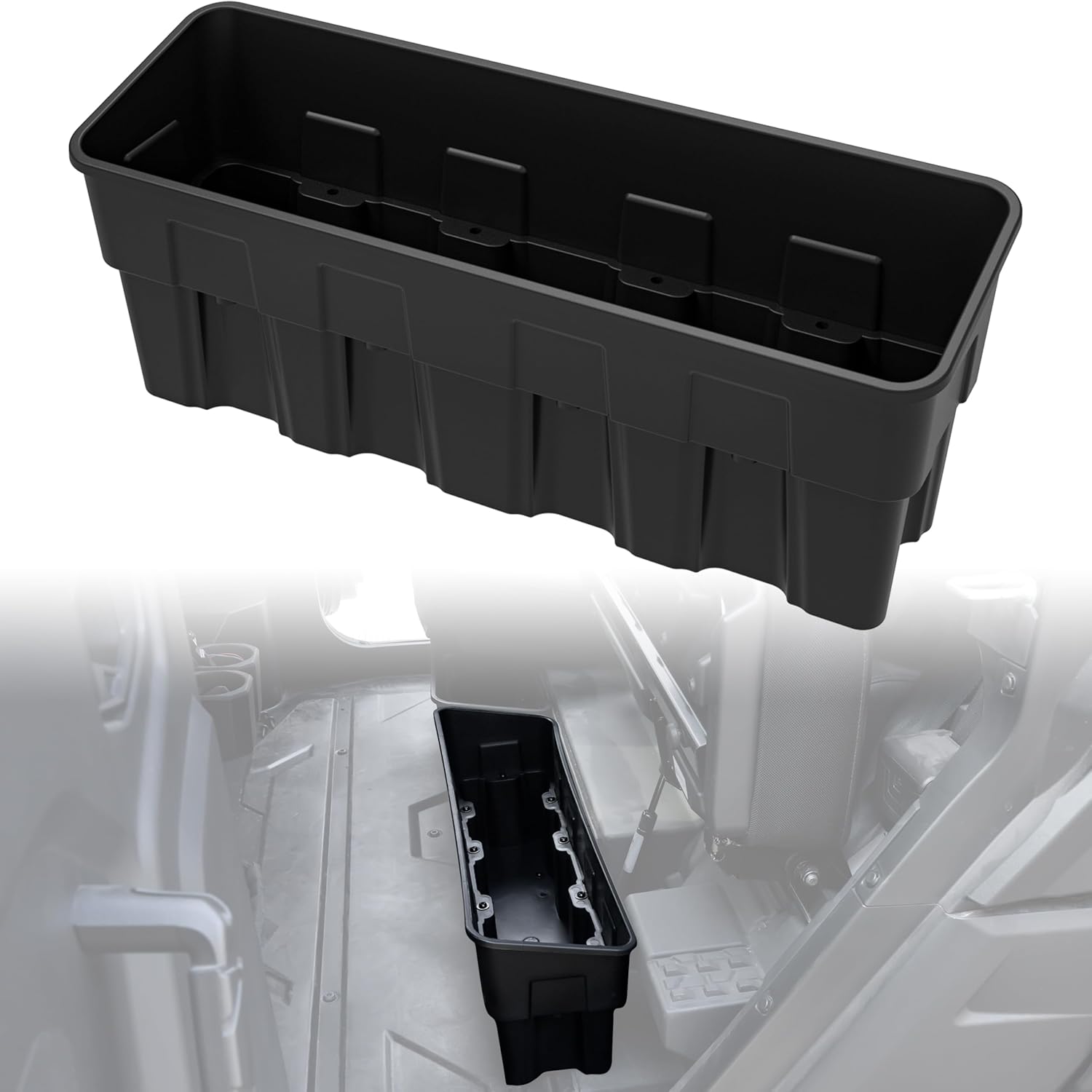 SAUTVS Rear Seat Under Seat 13L Storage Box for Polaris XPEDITION XP 5/ADV 5 2024-2026 Accessories, Poly Underseat Combined Storage Bin (1PCS)