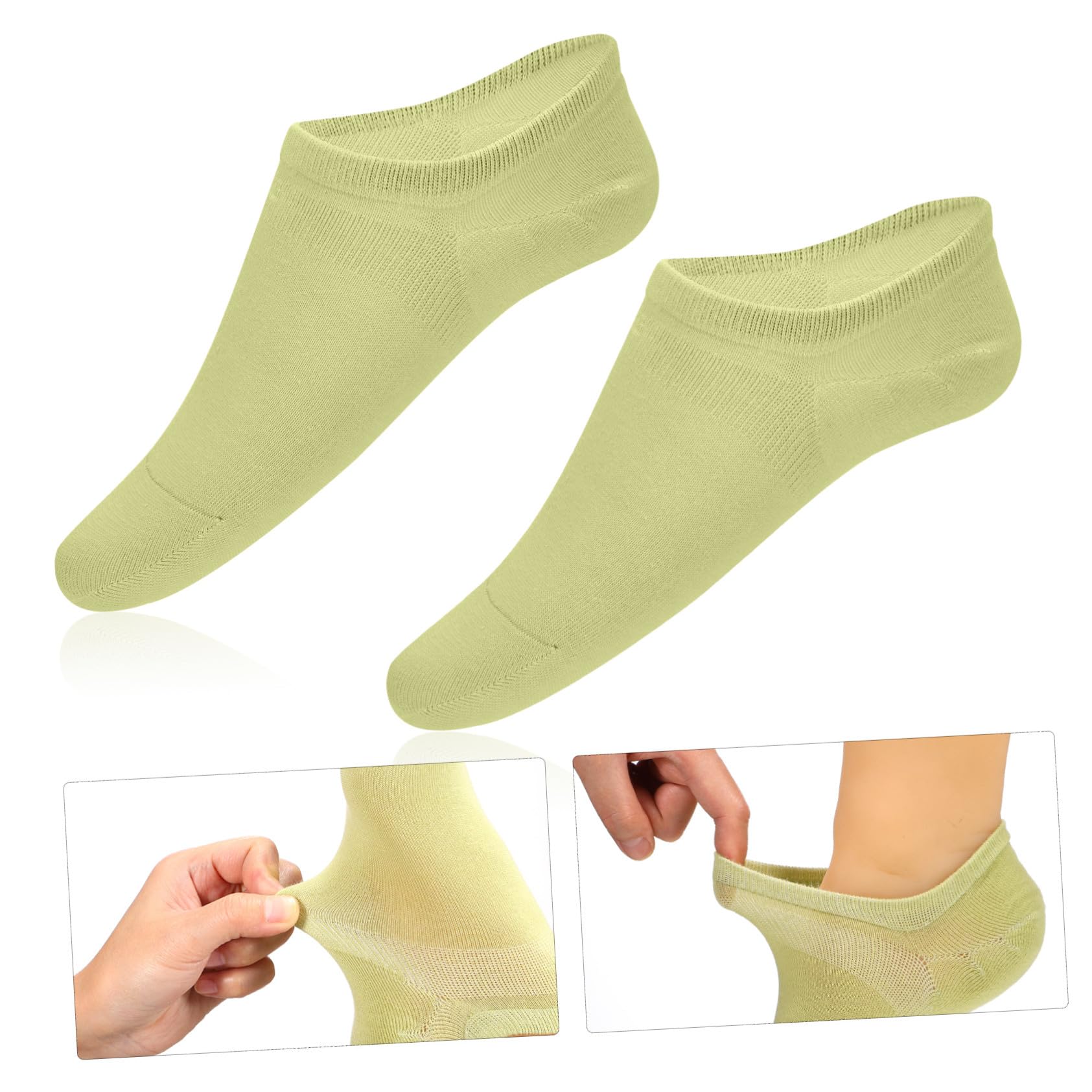 SHERCHPRY 12paia Cotton Socks For Women Breathable And Anti-sweat Low-cut Invisible Design For Summer And Various Footwear