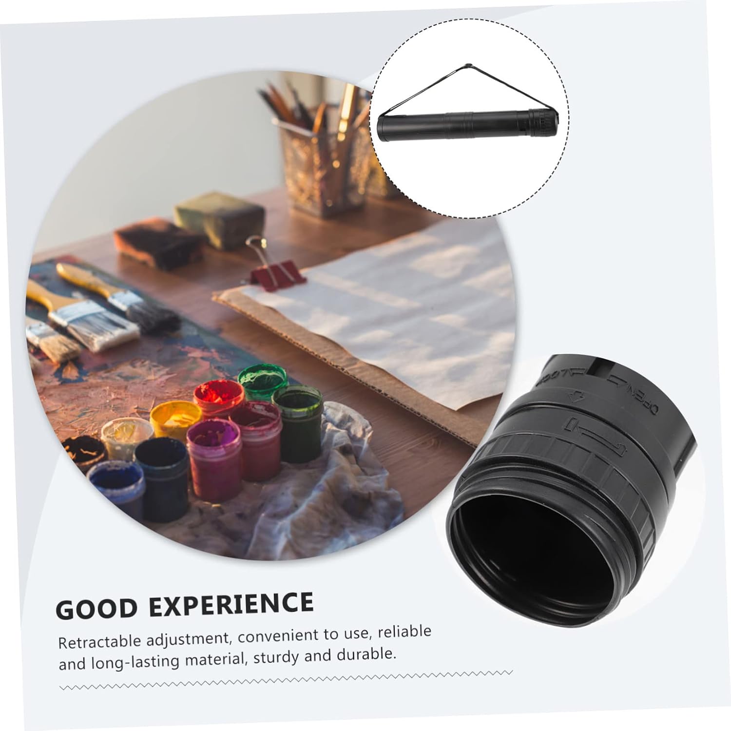 Holibanna Telescopic Drawing Tube for Artwork Portable Art Storage Tube with Strap for Blueprints and Documents