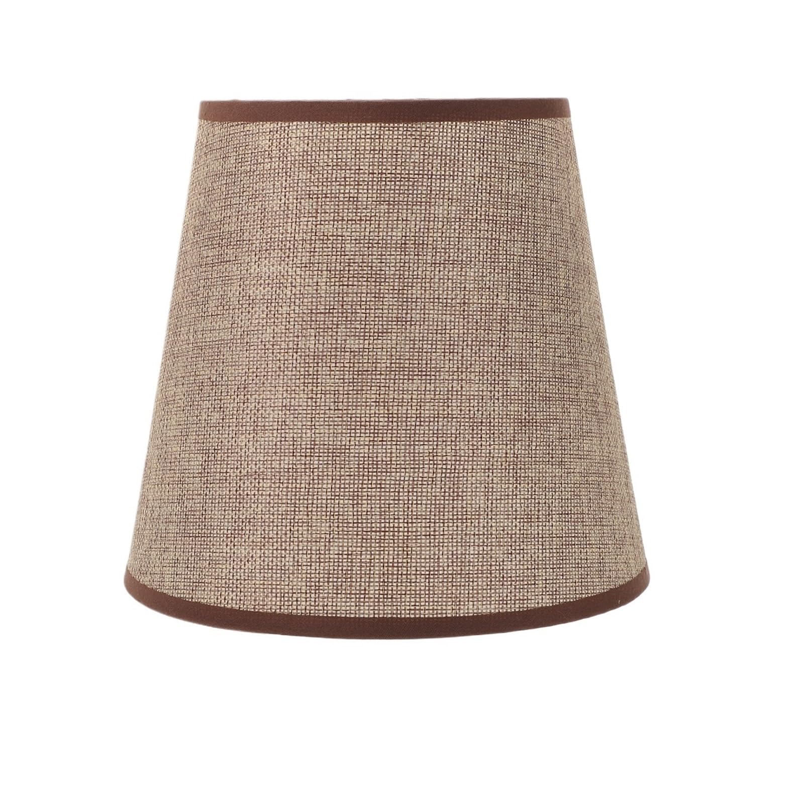 Luxemetals Coffee 1Pcs Linen Fabric Lampshade For E27 Table And Desk Lamps(Coffee)