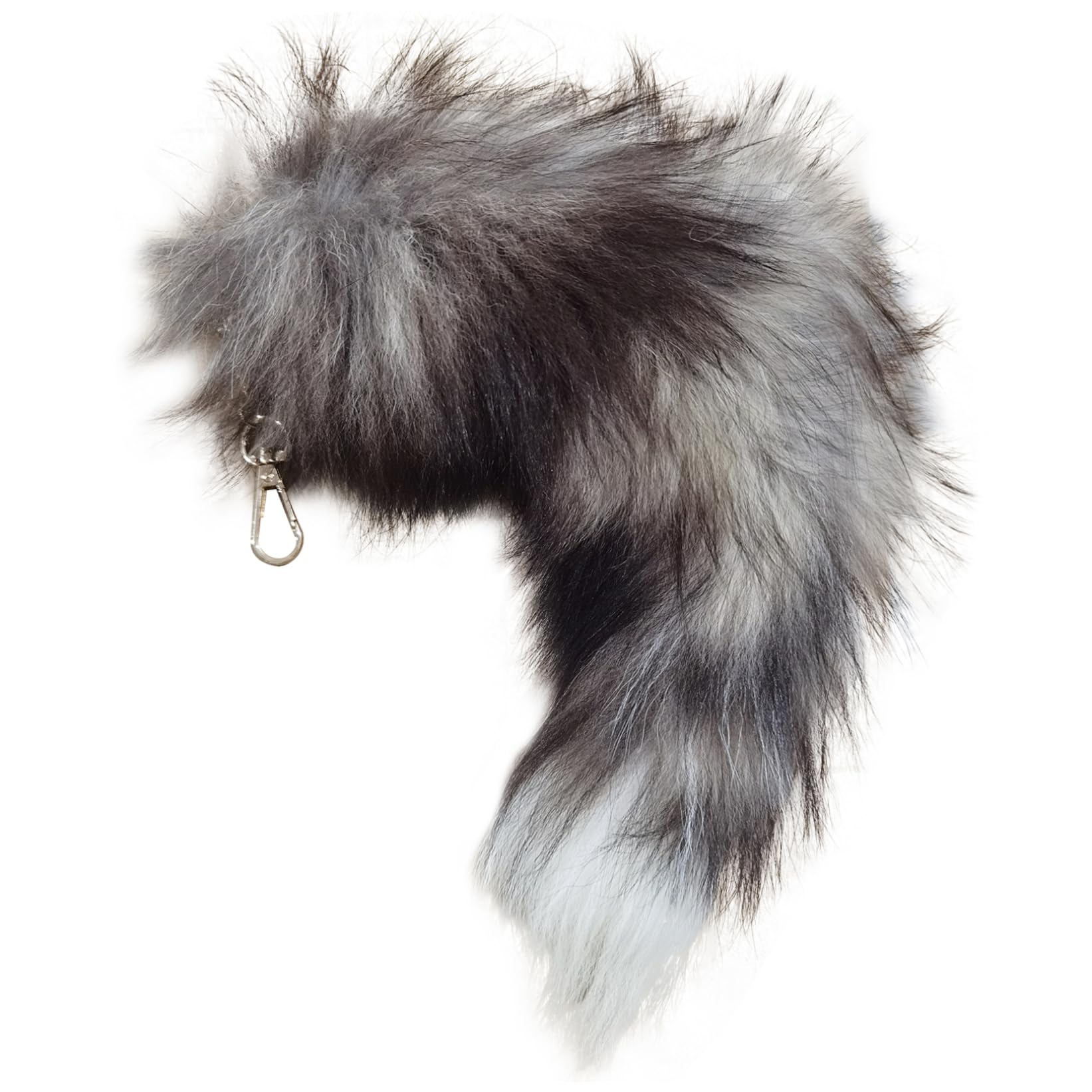 Wedhapy Type4 Fox Tail Therian Tail Fox 15.75Inch Animal Tail Shaggy Faux Fur Tail Realistic Fox Tail Keychain Decorative Therian Tail For Handbag Backpack Cosplay,