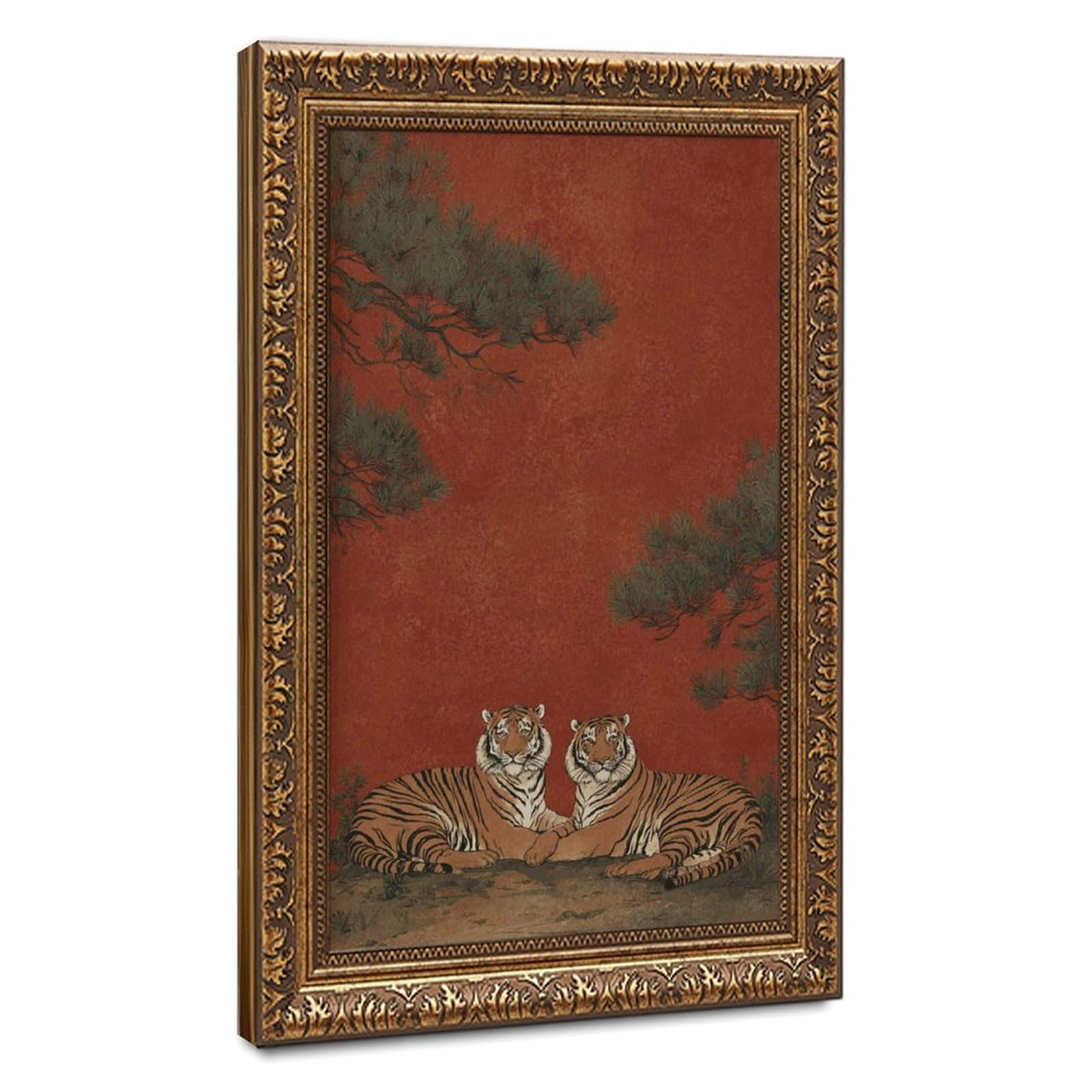 Bareronor Japanese Tiger Canvas Poster Bedroom Decor Landscape Office Room Decor Gift 20" L X 30" W