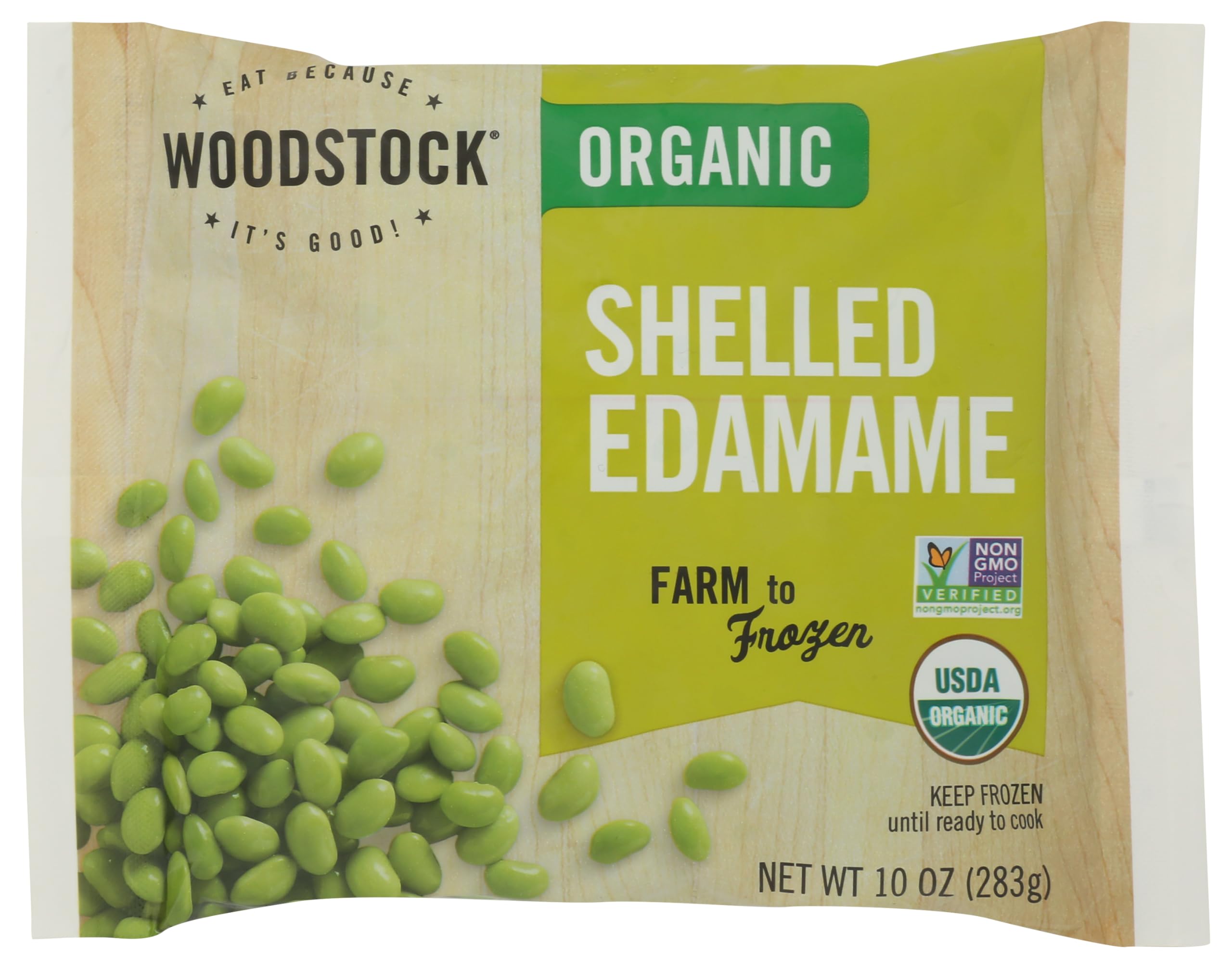 Woodstock Frozen Edamame Shelled Organic, 10 oz