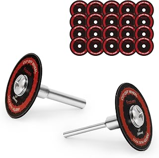 20PCS 1.5" Cut-Off Wheels for Drill,2 Shanks(1/4"+1/8" Mandrel)