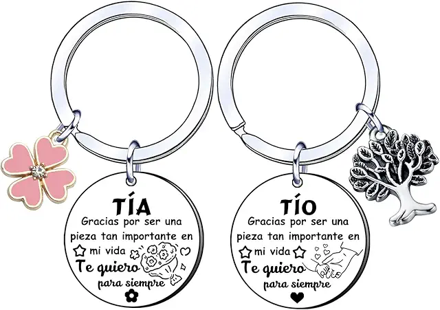 Imagen relacionada con AIMINI 2 llaveros para Tío y Tía Regalos para Tío y Tía Regalo Cumpleaños Tío y Tía Regalos de Boda Tío y Tía Regalos Navidad Tío y Tía Regalos Personalizados Originales de Tío y Tía