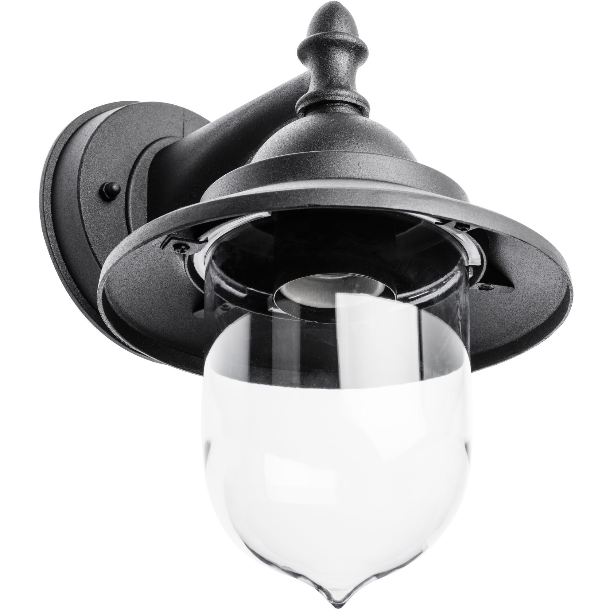 Gtv Black Lighting Toskana Garden Wall Light - 25 Cm - Aluminium - Ip 54