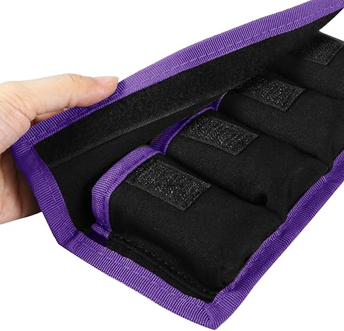 Miniatura 7 de Meking Bolsa de almacenamiento de batería de 2 piezas con 4 bolsillos para cámara DSLR, adecuada para baterías AAAAA y LP-E6 LP-E8 LP-E10 LP-E12,
