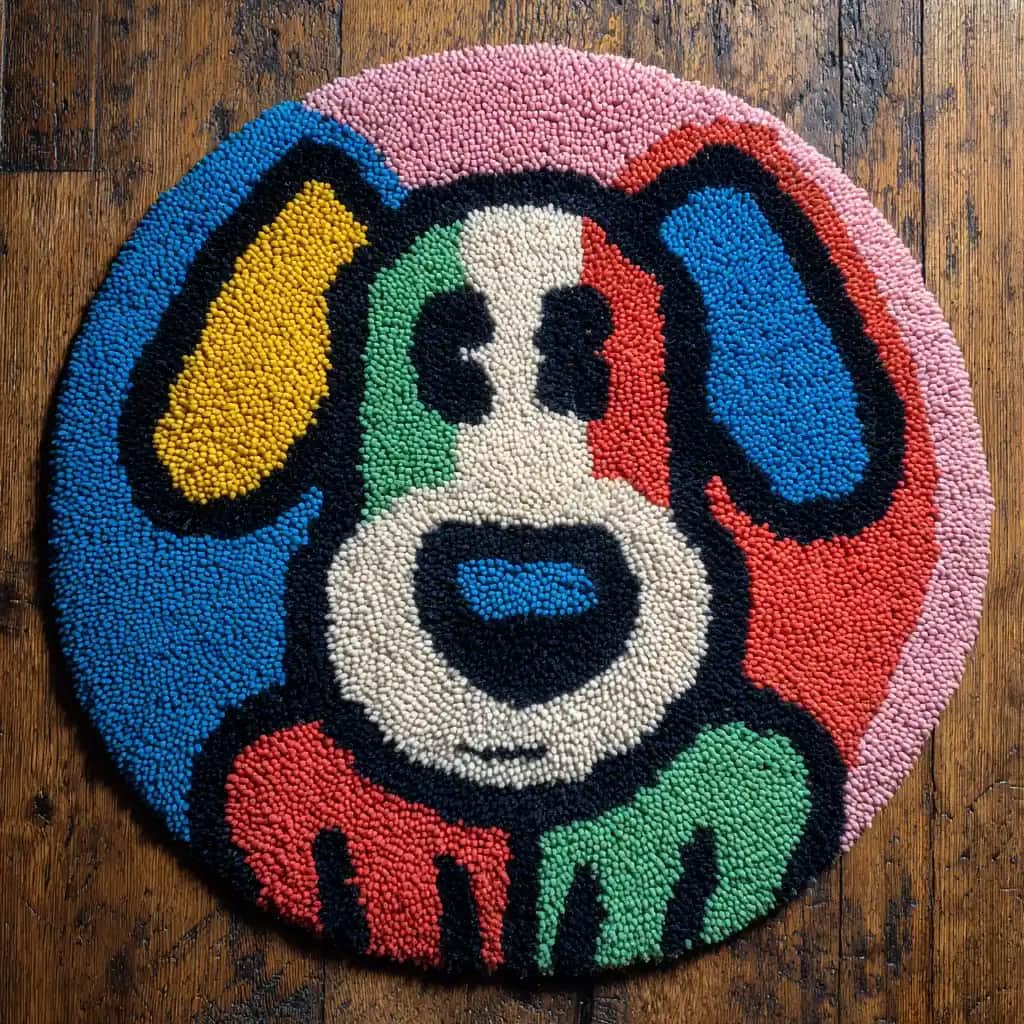 Kitquiver DIY Latch Hook Rug Kit for Aldult,Dog 50X 50Cm