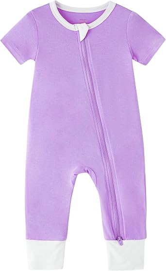 Baby Rompers Infant Boys Girls Pajamas Toddlers Onepiece Sleeper Jumpsuits Bamboo Viscose Zipper Romper 0-24Months