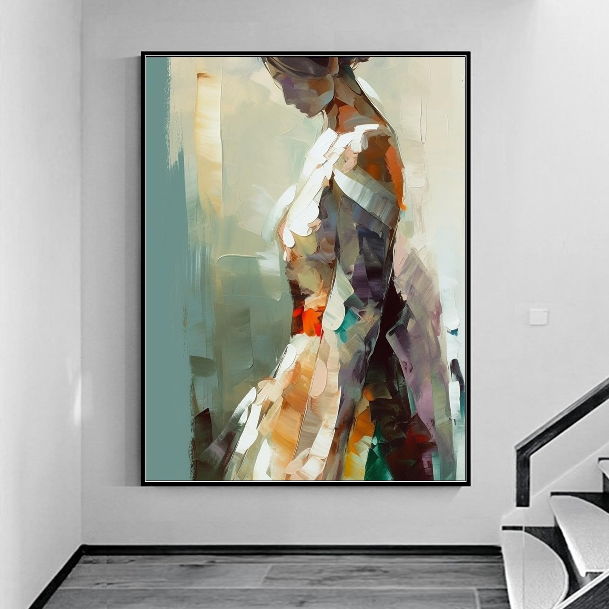 Amazon.com: Colorful Woman Art Modern Original Woman Face Canvas