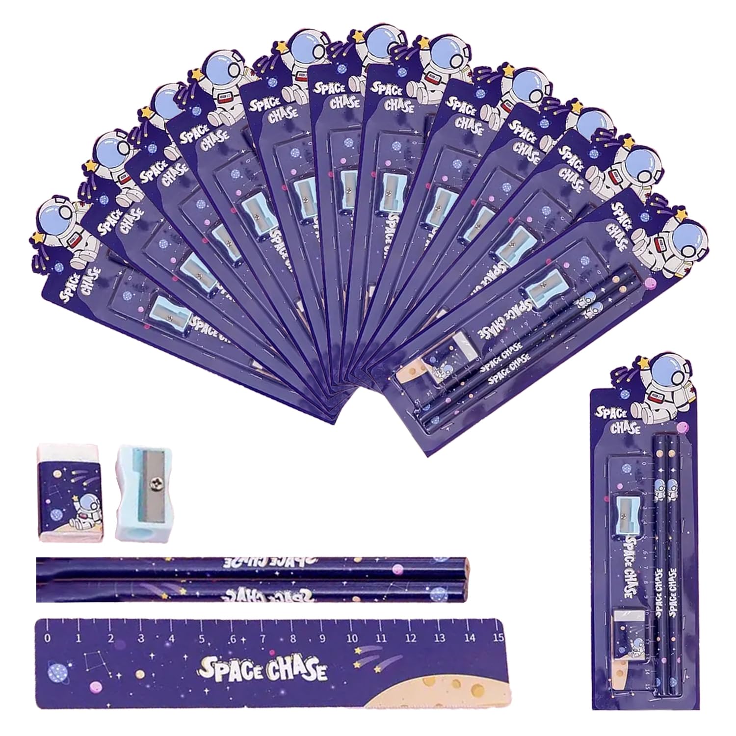 Party Propz Space Theme Stationery 12 Pcs Stationery Kit Set Return
