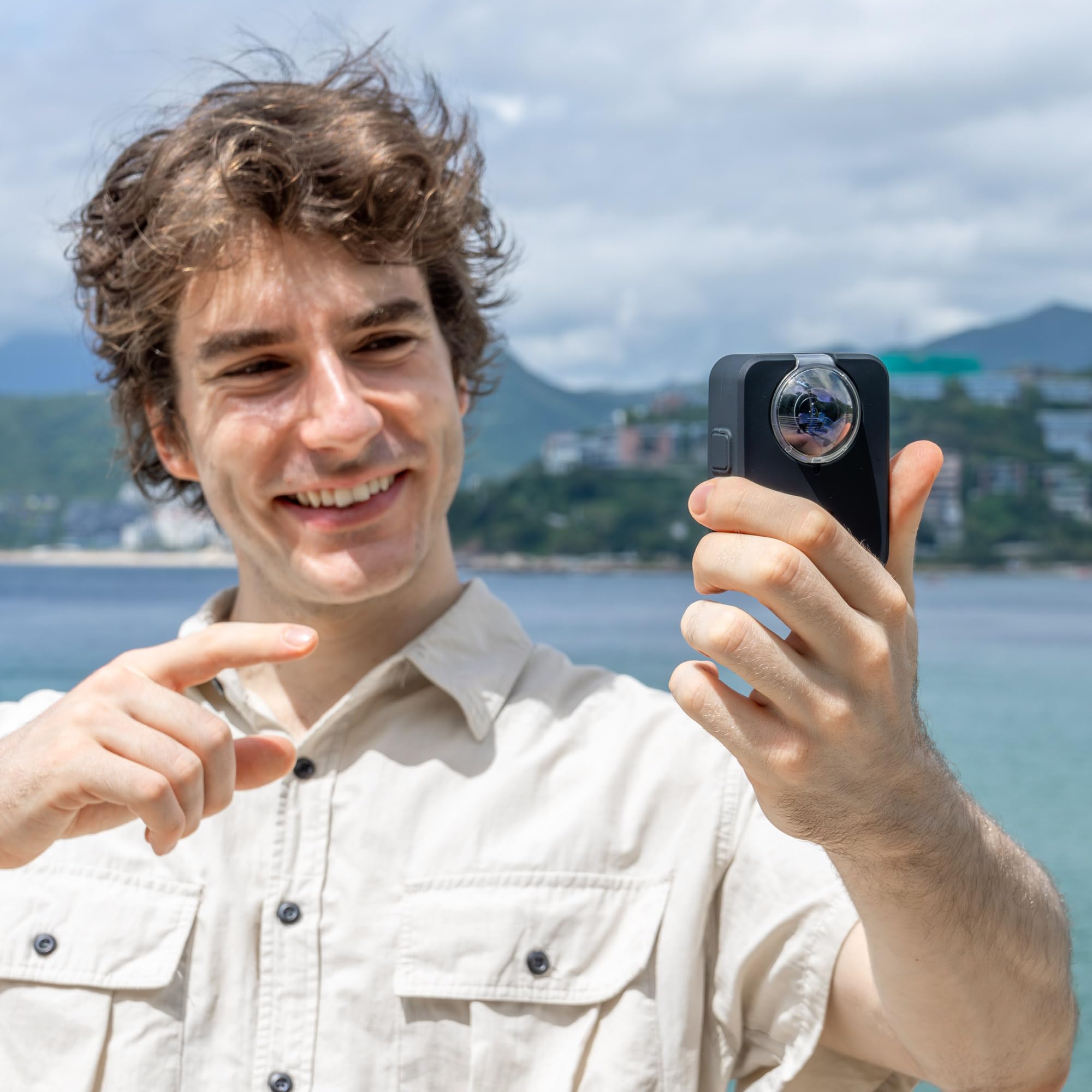 JJC Protezione per obiettivo doppio per Dji Osmo 360, protegge Osmo360 obiettivo anteriore e posteriore, oltre il 95% di trasmissione della luce, riduce i riflessi e previene il ghosting interno