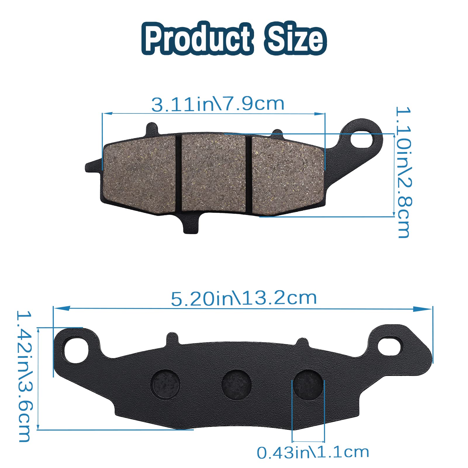 Plaquettes De Frein Avant/Arrière Yerbay Pour Kawasaki VN900 Vulcan 2006-2014 - Semi-Métalliques