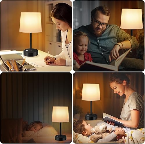 Miniatura 7 de Pequeña lámpara LED inalámbrica de escritorio, luz recargable de 5000 mAh, sensor táctil portátil, luz nocturna regulable para dormitorio,