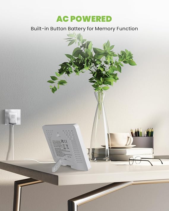 Wireless Weather Station Indoor Outdoor with 3 Remote Sensors, Atomic Weather Clock, Digital Barometer, Temperature Humidity Monitor, Weather Forecast Station for Home, Bedroom, Patio