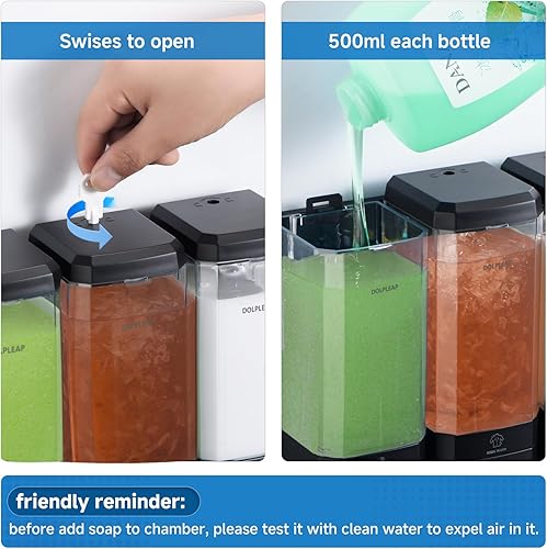 Miniatura 3 de Dispensador de jabón de ducha, sin taladro, ranura de actualización, para instalar champú y acondicionador, dispensador de champú montado en la