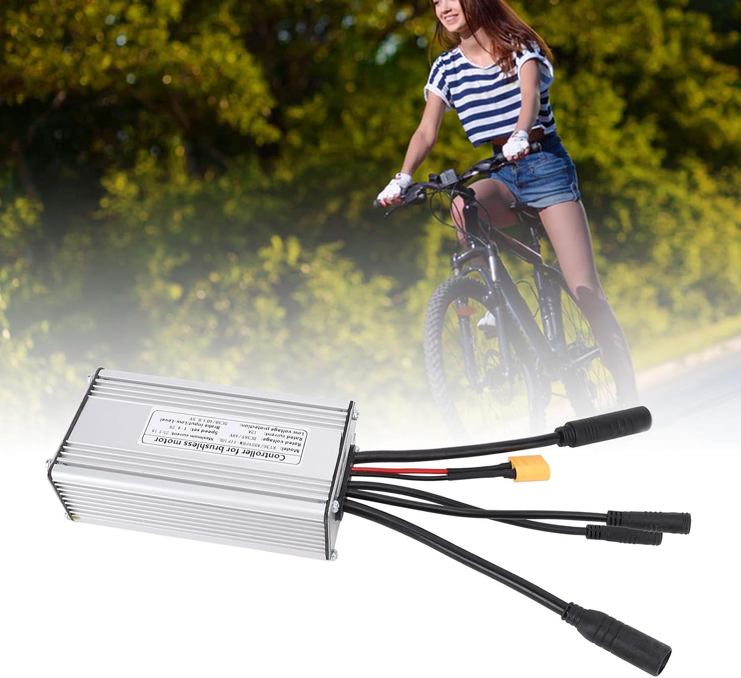 Mountain Bike Motor Controller Aluminum Alloy Speed Control Box for Electric Bike and Scooter 36V 48V 250W 500W 750W Motor