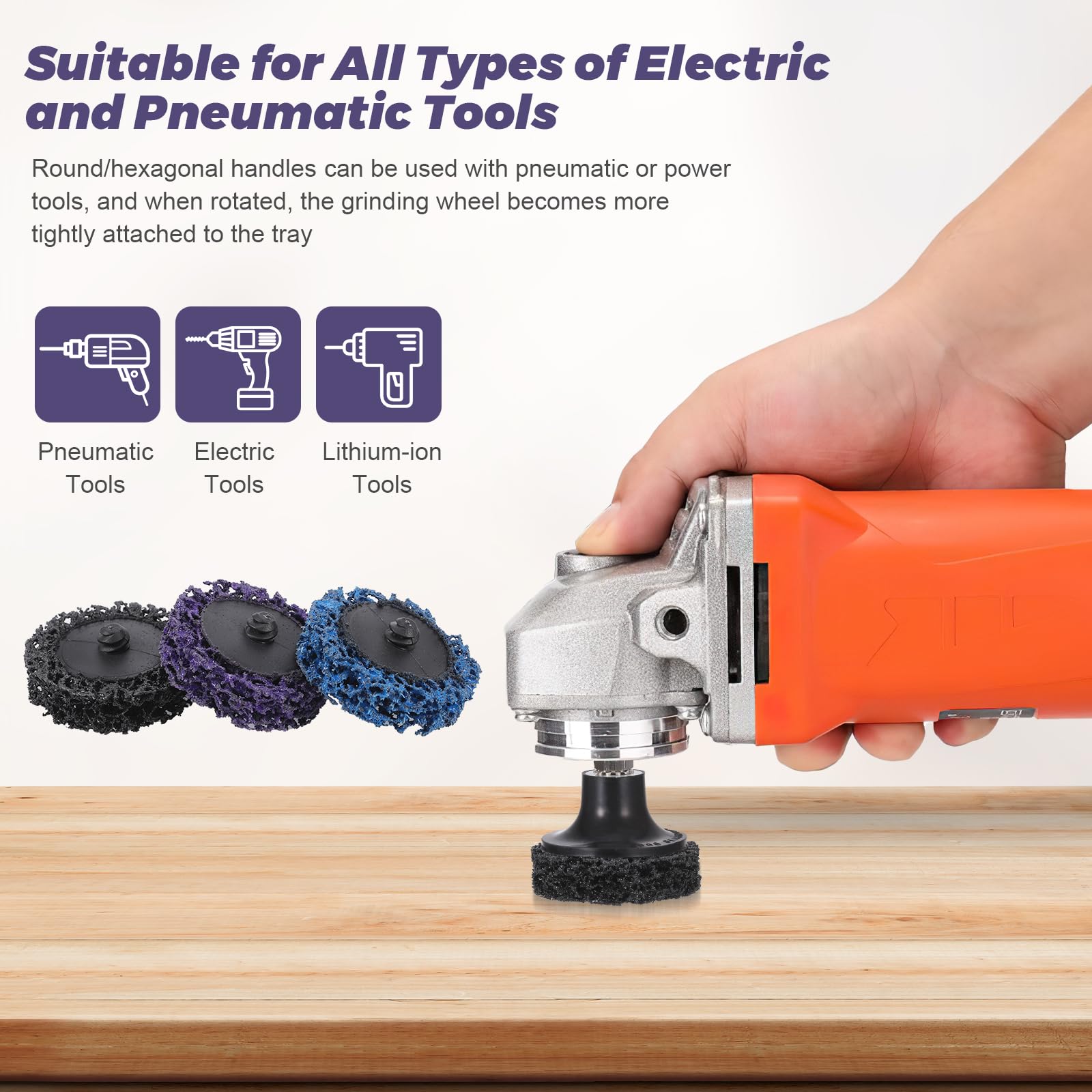 20 Pcs Sanding Discs for Drill, 2 Inch(50mm) Grinding Discs, Durable Grinder Discs with 2 Shank, Silicone Carbide Paint Stripper Metal, Rust Removal Grinding Wheel for Metal Steel Grinding Polishing