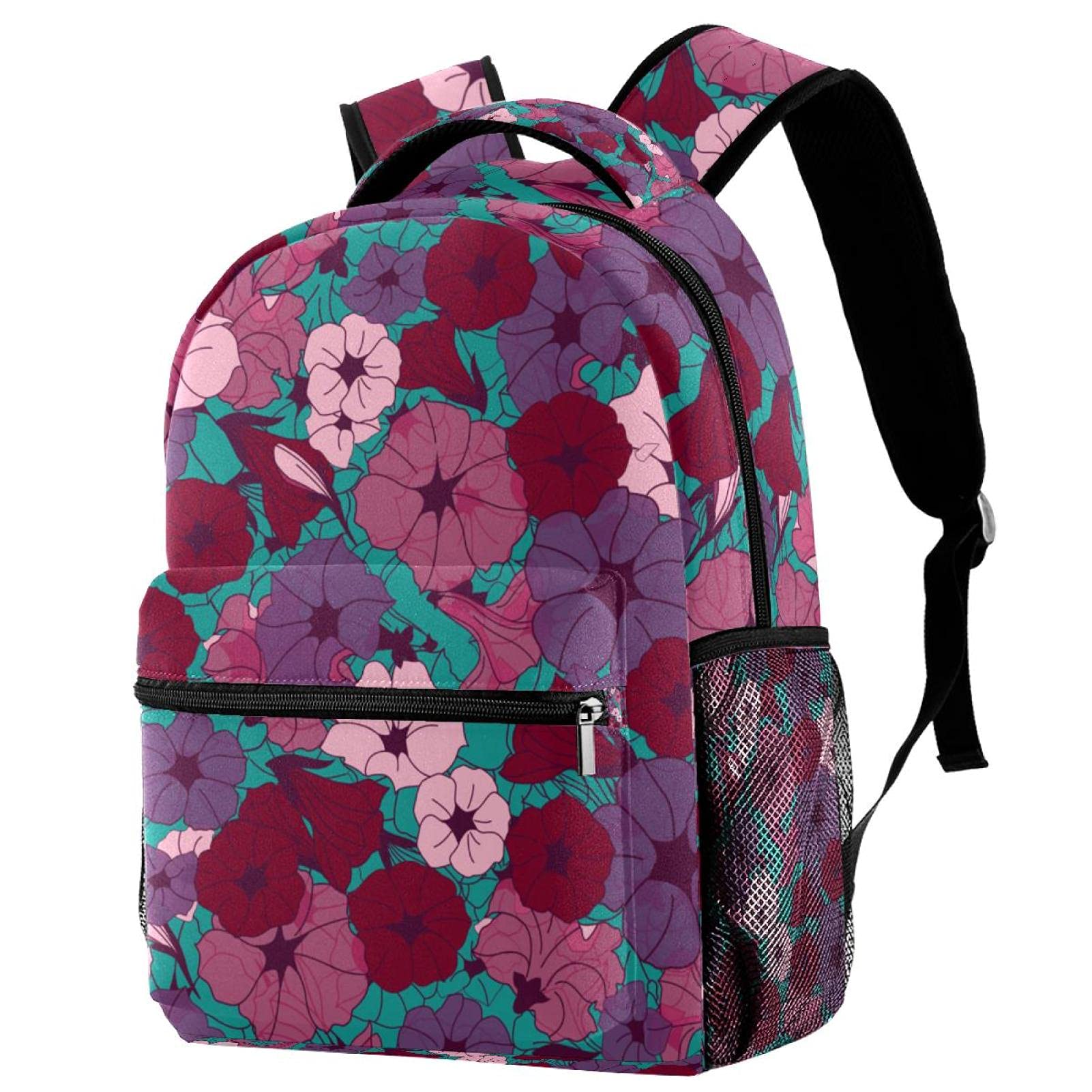 Sac à dos multiusage bleu marine à motif feuilles multicolore 10'' mixte